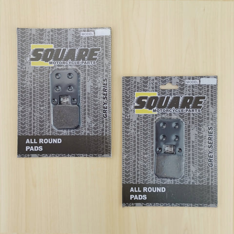 Jeu de plaquettes de frein avant et arrière : Suzuki AY50 AY 50 (2001-2006)