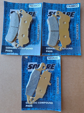 Jeu de plaquettes de frein avant et arrière en céramique : Suzuki VLR1800 VLR 1800 (2008-2013)