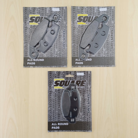 Jeu de plaquettes de frein avant et arrière : Kawasaki ZR550 ZR 550 (1991-1992)