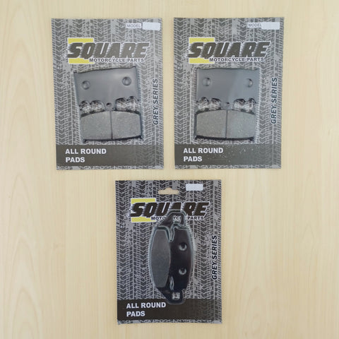 Jeu de plaquettes de frein avant et arrière : Kawasaki KR1 KR 1 (1990-1991)