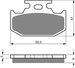 Plaquettes de frein arrière Goldfren AD : Suzuki DR250 DR 250 (1990-2000)
