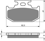 Plaquettes de frein arrière Goldfren AD : Suzuki DR250 DR 250 (1990-2000)