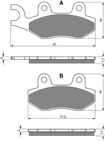 Plaquettes de frein avant Goldfren AD Yamaha XTZ250 XTZ 250 (2007-2009)