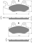 Plaquettes de frein avant Goldfren AD : Suzuki DR250 DR 250 (1990-1995)
