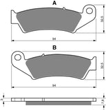 Plaquettes de frein avant Goldfren AD : Honda CR125 CR 125 (1987-1994)