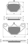 Plaquettes de frein arrière Goldfren AD : Kawasaki ZR400 ZR 400 (1992-1995)