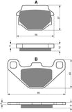 Plaquettes de frein arrière Goldfren AD : Kawasaki ZR400 ZR 400 (1992-1995)