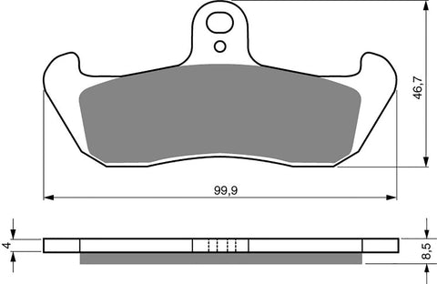 Plaquettes de frein avant Goldfren AD Yamaha TDR125 TDR 125 (1991-1992)