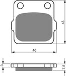 Plaquettes de frein arrière Goldfren AD : Yamaha YFZ450 YFZ 450 (2004-2005)