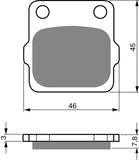 Plaquettes de frein arrière Goldfren AD : Yamaha YFZ450 YFZ 450 (2004-2005)