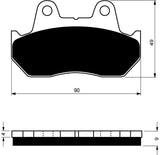 Plaquettes de frein avant Goldfren AD : Honda VF750 VF 750 (1987-1988)