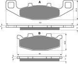 Plaquettes de frein avant Goldfren AD : Kawasaki KL650 KL 650 (1989-1991)
