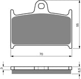 Plaquettes de frein Goldfren AD : AD017 ≈ FA145 / VD343 / FDB557 / SBS624