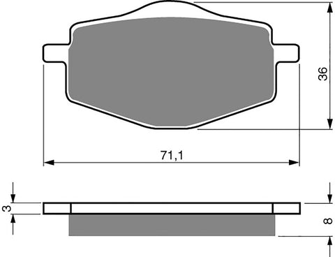 Plaquettes de frein avant Goldfren AD Yamaha DT125 DT 125 (1985-2007)