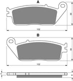 Plaquettes de frein avant Goldfren AD : Honda CBR250 CBR 250 (1988-1989) et (2011)