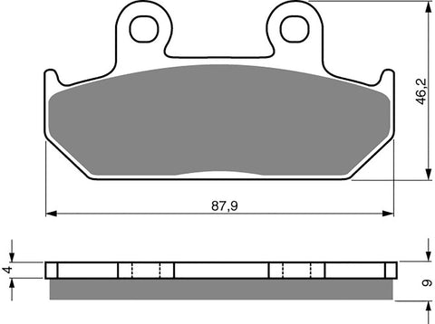 Plaquettes de frein avant Goldfren AD : Honda GB250 GB 250 (1989-1997)