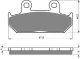 Plaquettes de frein avant Goldfren AD : Honda CD250 CD 250 (1988-1989)