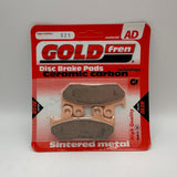 Plaquettes de frein Goldfren AD : AD025 ≈ FA121 / FA203 / VD141 / VD142 / FDB462 / SBS593