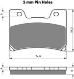 Plaquettes de frein Goldfren AD : AD028 ≈ FA160 / VD251 / FDB666 / SBS645
