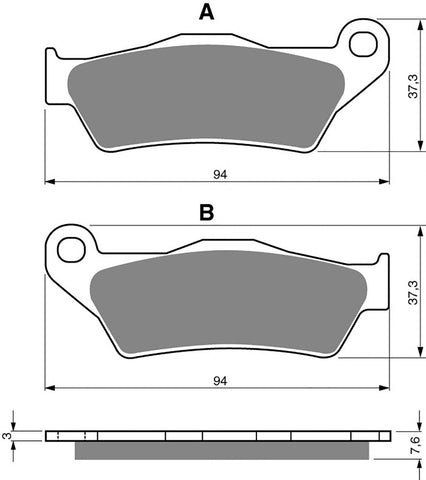 Plaquettes de frein avant Goldfren AD Yamaha YBA125 YBA 125 (2005-2006)