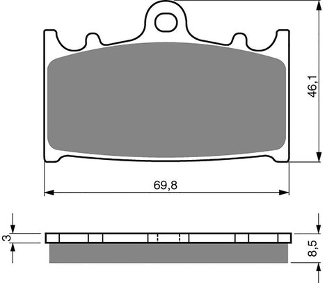 Plaquettes de frein avant Goldfren AD : Suzuki TV250 TV 250 (1988-1990)