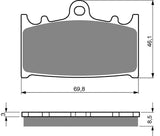 Plaquettes de frein avant Goldfren AD : Suzuki GSX250 GSX 250 (1989-1990)