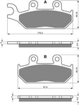 Plaquettes de frein avant Goldfren AD : Yamaha XT600 XT 600 (1990-2002)