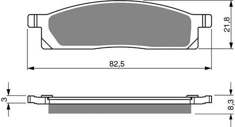 Plaquettes de frein Goldfren AD : AD034 ≈ FA119 / VD244 / FDB453 / SBS589