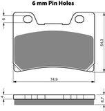 Plaquettes de frein Goldfren AD : AD045 ≈ FA182 / VD257 / FDB637 / SBS665