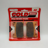 Plaquettes de frein Goldfren AD : AD045 ≈ FA182 / VD257 / FDB637 / SBS665