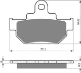 Plaquettes de frein Goldfren AD : AD046 ≈ FA106/2 / VD329/2 / FDB673 / SBS582