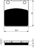 Plaquettes de frein Goldfren AD : AD053 ≈ FA161 / FA058 / VD327/2 / VD416 / SBS556