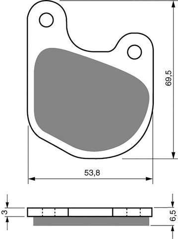 Plaquettes de frein Goldfren AD : AD059 ≈ FA071 / VD908 / FDB333 / SBS537