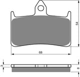 Plaquettes de frein Goldfren AD : AD069 ≈ FA187 / FA144 / VD154 / FDB858