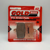 Plaquettes de frein Goldfren AD : AD070 ≈ FA252 / FA168 / FA380 / VD248 / FDB605 / SBS198 / SBS634 / SBS639
