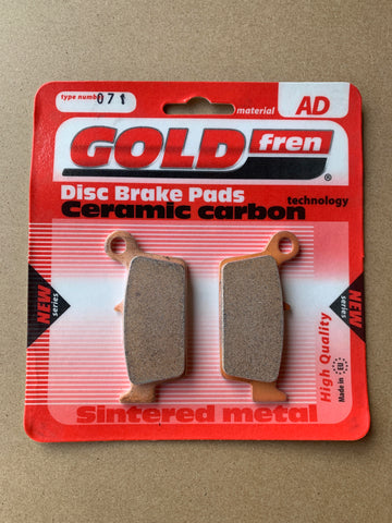 Plaquettes de frein arrière Goldfren AD : Honda NSR50 NSR 50 (1997-2000)