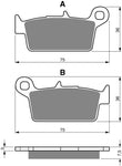 Plaquettes de frein arrière Goldfren AD : Honda NSR75 NSR 75 (1992-2000)