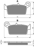 Plaquettes de frein arrière Goldfren AD : Honda NSR75 NSR 75 (1992-2000)