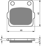 Plaquettes de frein Goldfren AD : AD077 ≈ FA084/3 / VD127 / FDB661 / SBS584
