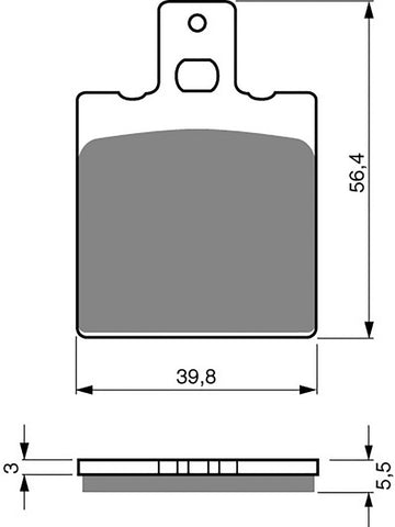 Plaquettes de frein Goldfren AD : AD083 ≈ FA047/2 / FA047/3 / VD911/2 / SBS583