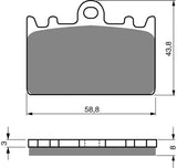 Plaquettes de frein Goldfren AD : AD090 ≈ FA180 / VD433 / FDB741 / SBS666