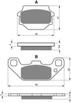 Plaquettes de frein avant Goldfren AD : Suzuki LT230 LT 230 (1987-1993)