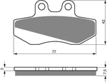 Plaquettes de frein avant Goldfren AD : Yamaha XC125 XC 125 (2004-2011)