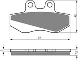 Plaquettes de frein avant Goldfren AD : Yamaha XC125 XC 125 (2004-2011)