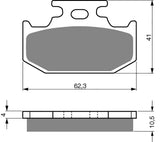 Plaquettes de frein Goldfren AD : AD100 ≈ FA152/2 / VD432/2 / SBS648