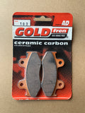 Plaquettes de frein arrière Goldfren AD : Yamaha YFZ450 YFZ 450 (2006-2011)