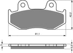 Plaquettes de frein arrière Goldfren AD : Yamaha YFZ450 YFZ 450 (2006-2011)