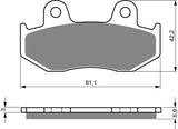 Plaquettes de frein arrière Goldfren AD : Yamaha YFZ450 YFZ 450 (2006-2011)
