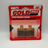 Plaquettes de frein Goldfren AD : AD107 ≈ FA206 / VD256 / FDB889 / SBS667