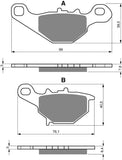 Plaquettes de frein Goldfren AD : AD109 ≈ FA230 / VD351 / SBS122 / SBS702